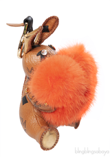 MCM Rabbit Heart Fur Charm