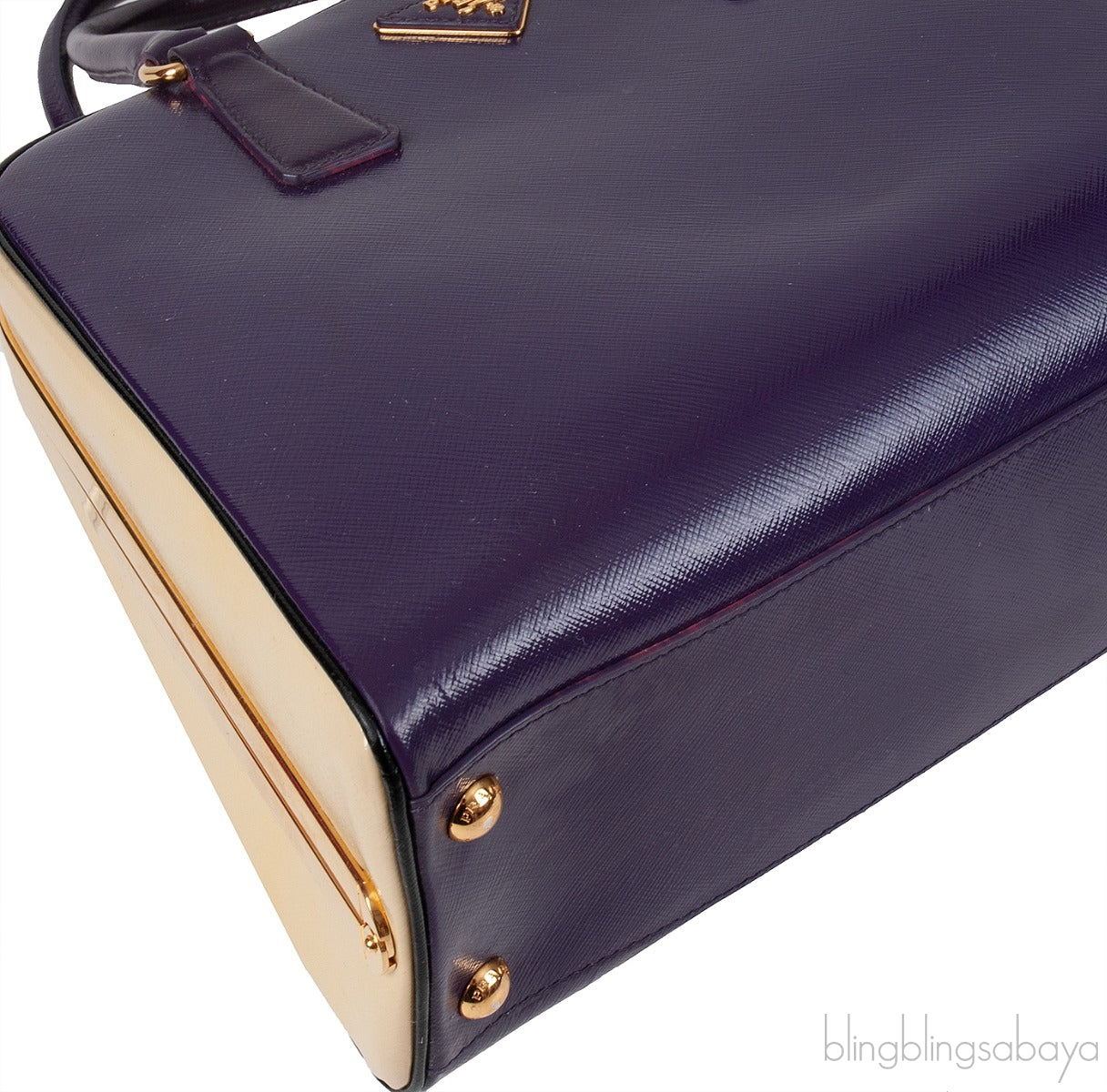 Bi-color Saffiano Frame Bag