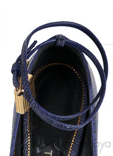 Padlock Printed Ankle Wrap Heels