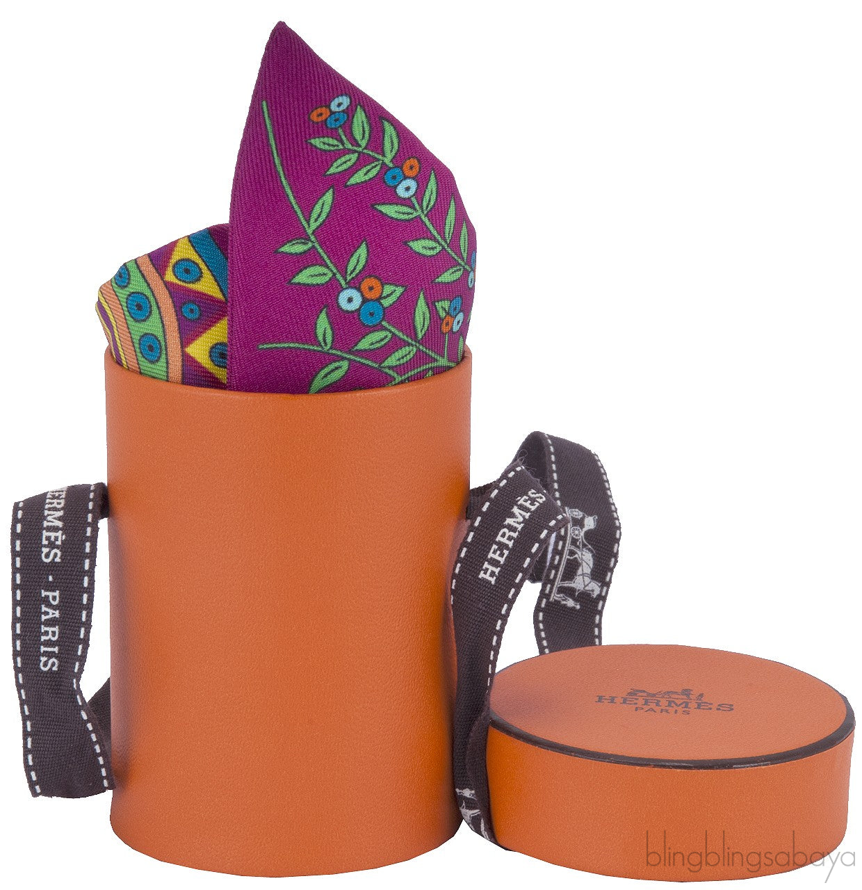 Pink Multicolor Printed Twilly