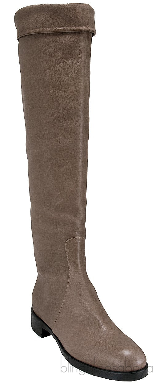Brown Flat Knee High Boots