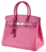 Birkin 30 Fuchsia Pink Ostrich PHW