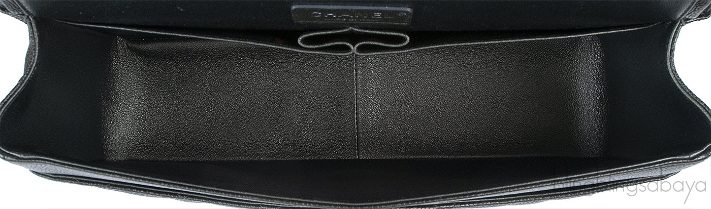 Chanel Charcoal Grey Caviar Jumbo Flap Bag
