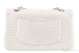 Silver Alligator Medium Flap Bag