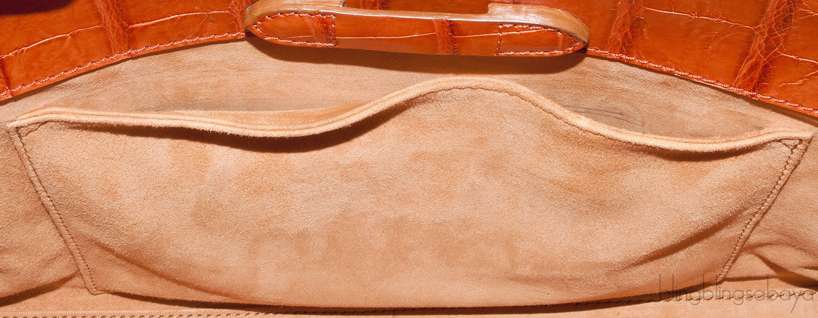 Darcy Orange Alligator Crocodile Bag