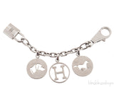 Silver Breloque Horse Dog H Charm