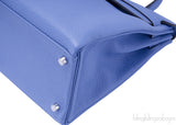 Kelly 35 Blue Paradise Taurillon Clem.