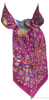 Pink Multicolor Printed Twilly