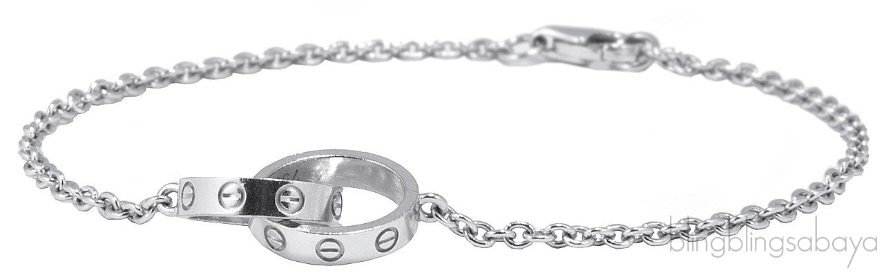 White Gold LOVE Bracelet