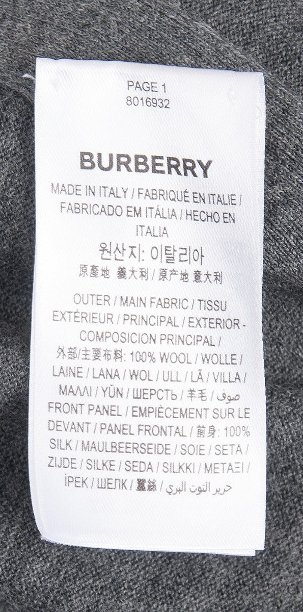 Grey Monogram Print Scarf Detail Wool Vest