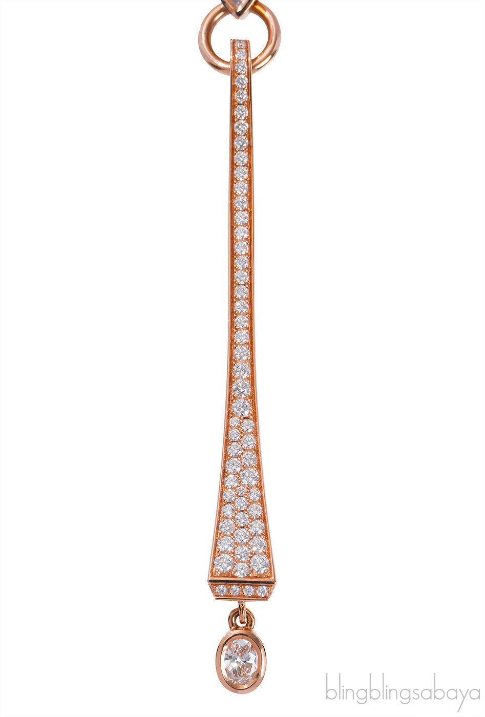 Hermes Clou de Forge Rose Gold Diamond Pendant