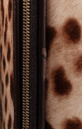 Leopard Pony Hair Large Luggage Trolley