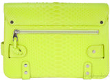 Neon Green Python PS11 Shoulder Bag