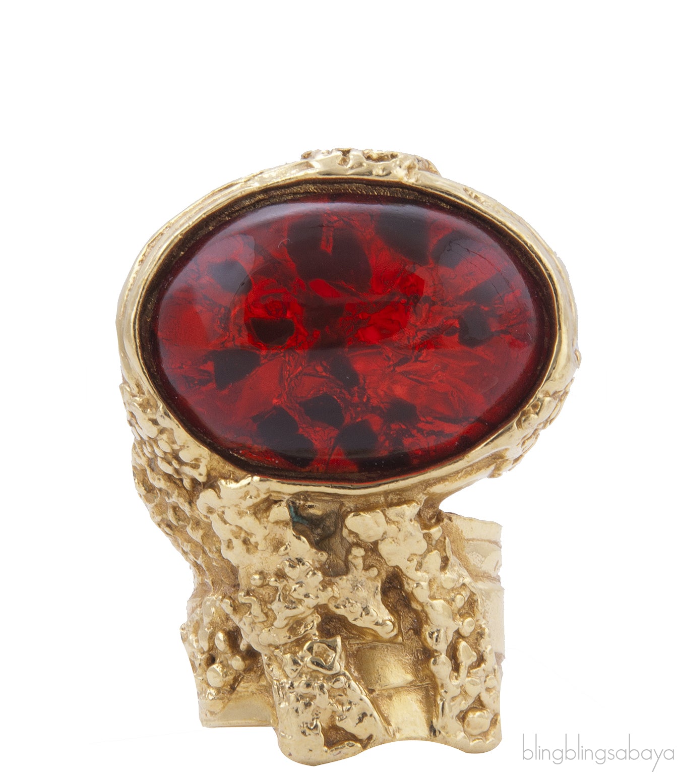Arty Oval Ring Red