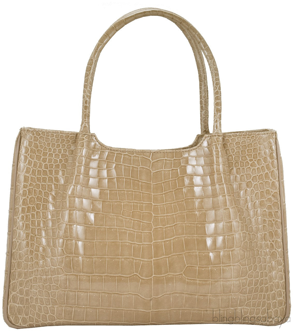 Beige Crocodile Handbag