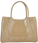 Beige Crocodile Handbag