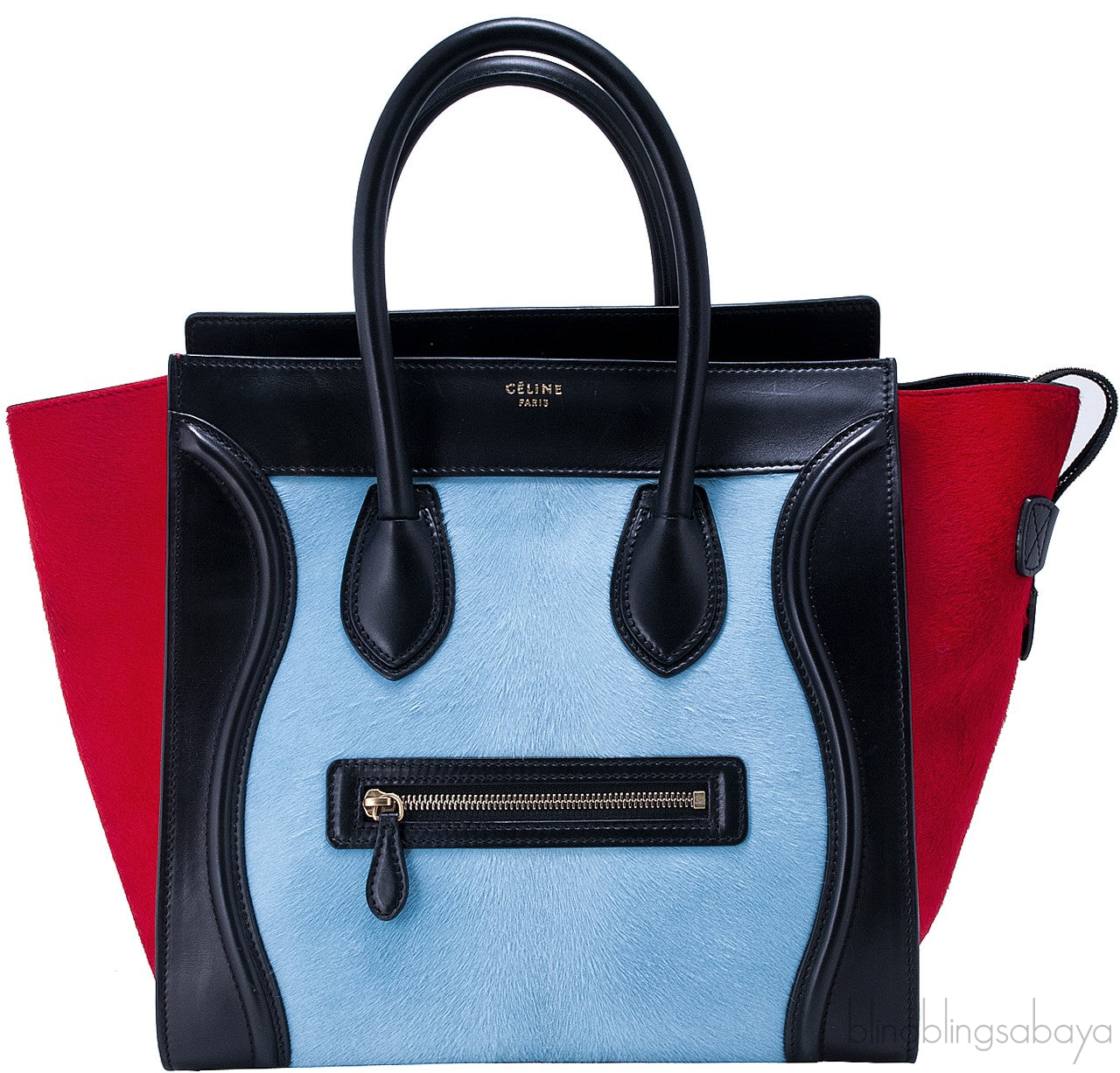 Tricolor Teal & Red Mini Luggage
