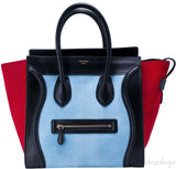 Tricolor Teal & Red Mini Luggage