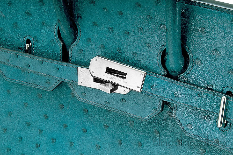Birkin 32 HAC Blue Cobalt Ostrich