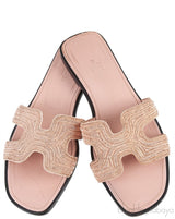 Embroidered Fabric Oran Sandals