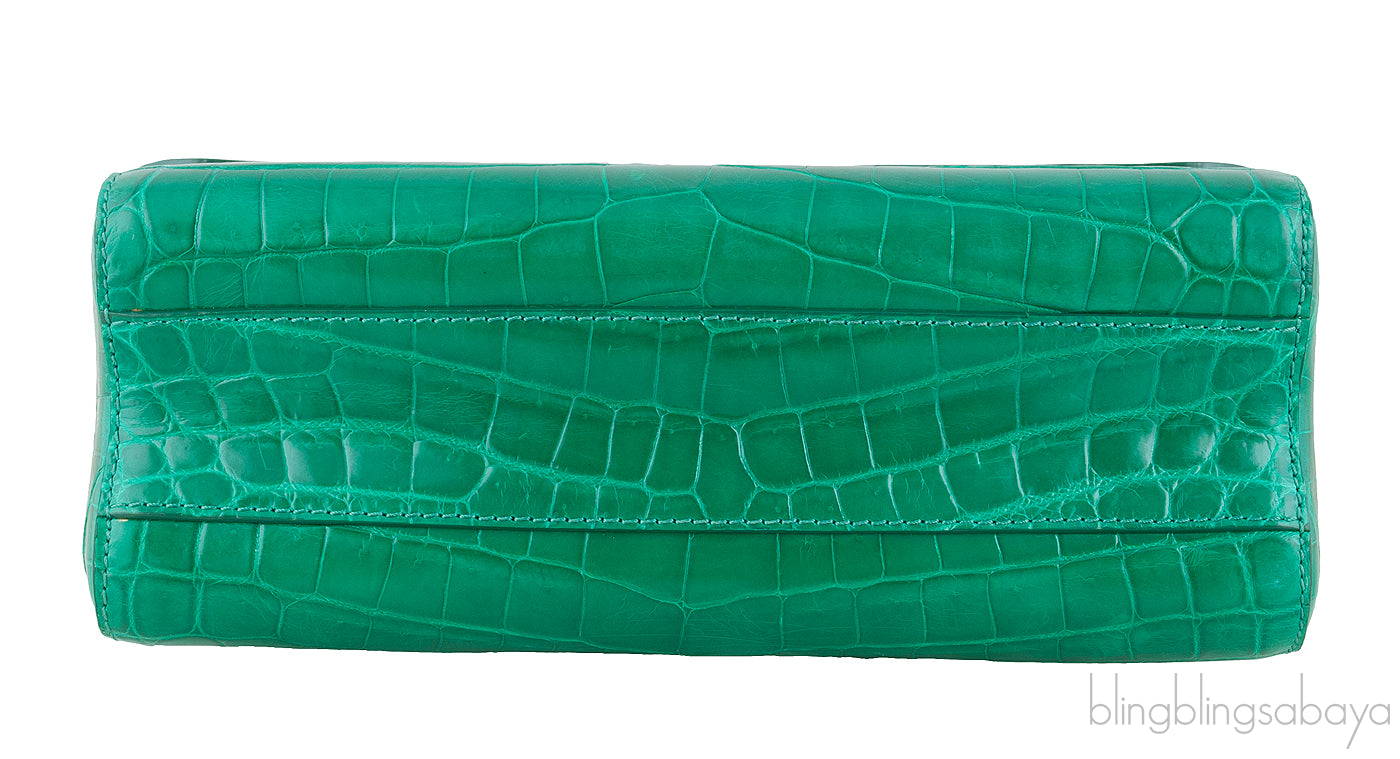 Twist MM Emerald Crocodile Bag