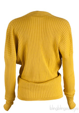 Yellow Mustard Knitted Long Sleeve Top