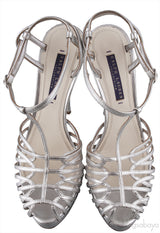 Silver Strappy Sandals