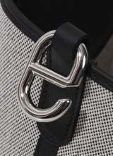 In-the-Loop 18 Ecru/Black Canvas & Black Swift Leather PHW