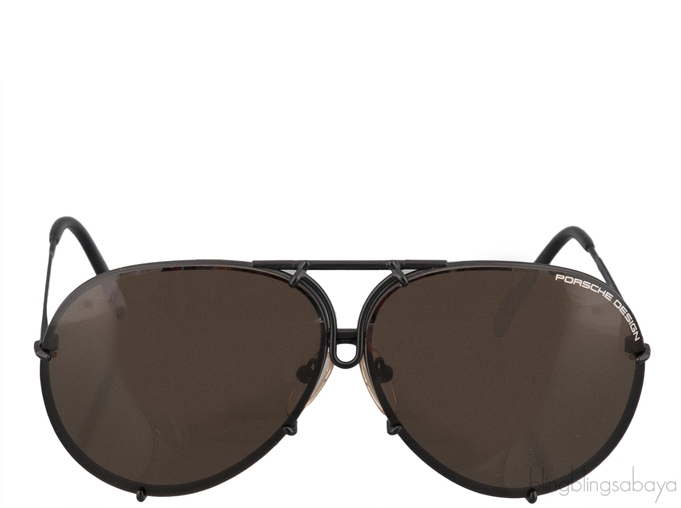 P8478 Aviator Black Sunglasses