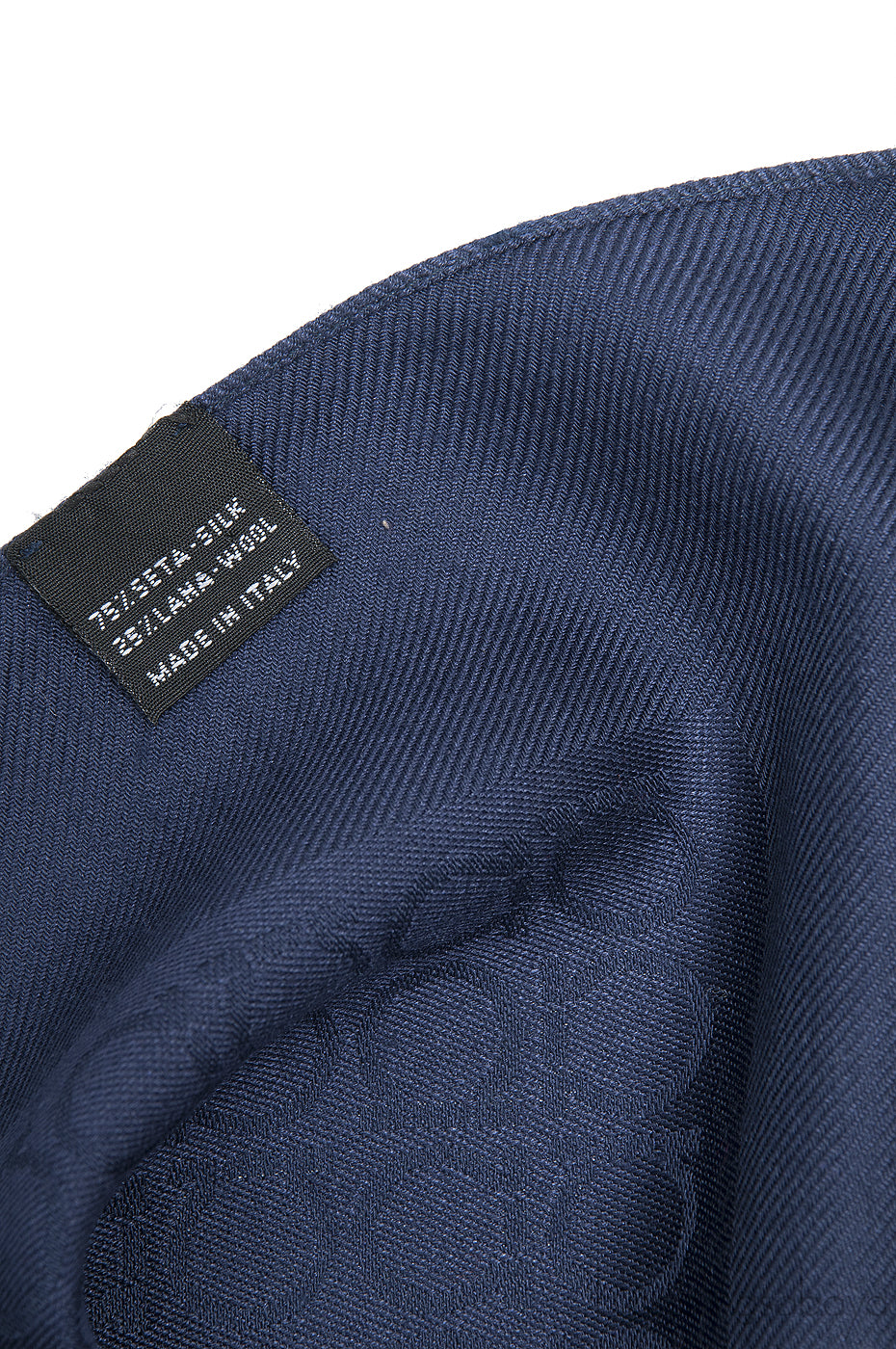Dark Blue Logo Printed Scarf