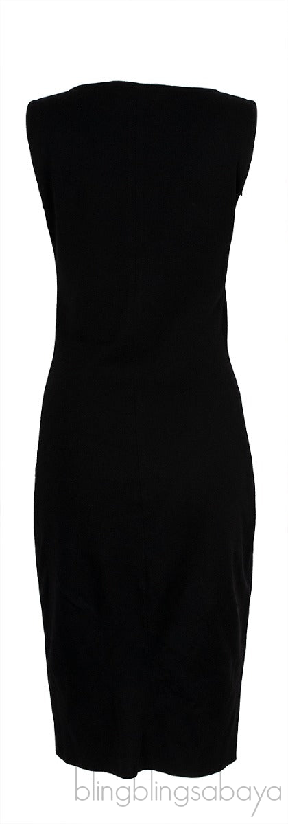 Black Sleeveless Knee Length Dress