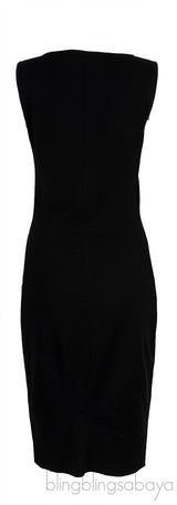 Black Sleeveless Knee Length Dress