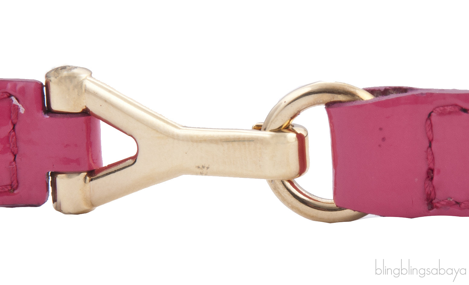 Double Tour Y Pink Leather Bracelet