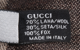 Gucci Fox Trimmed GG Patterned Stole
