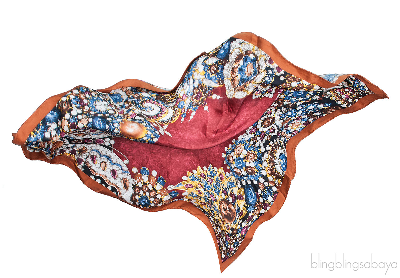 Jewel Print Square Scarf