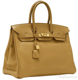 Birkin 35 Camel Swift GHW
