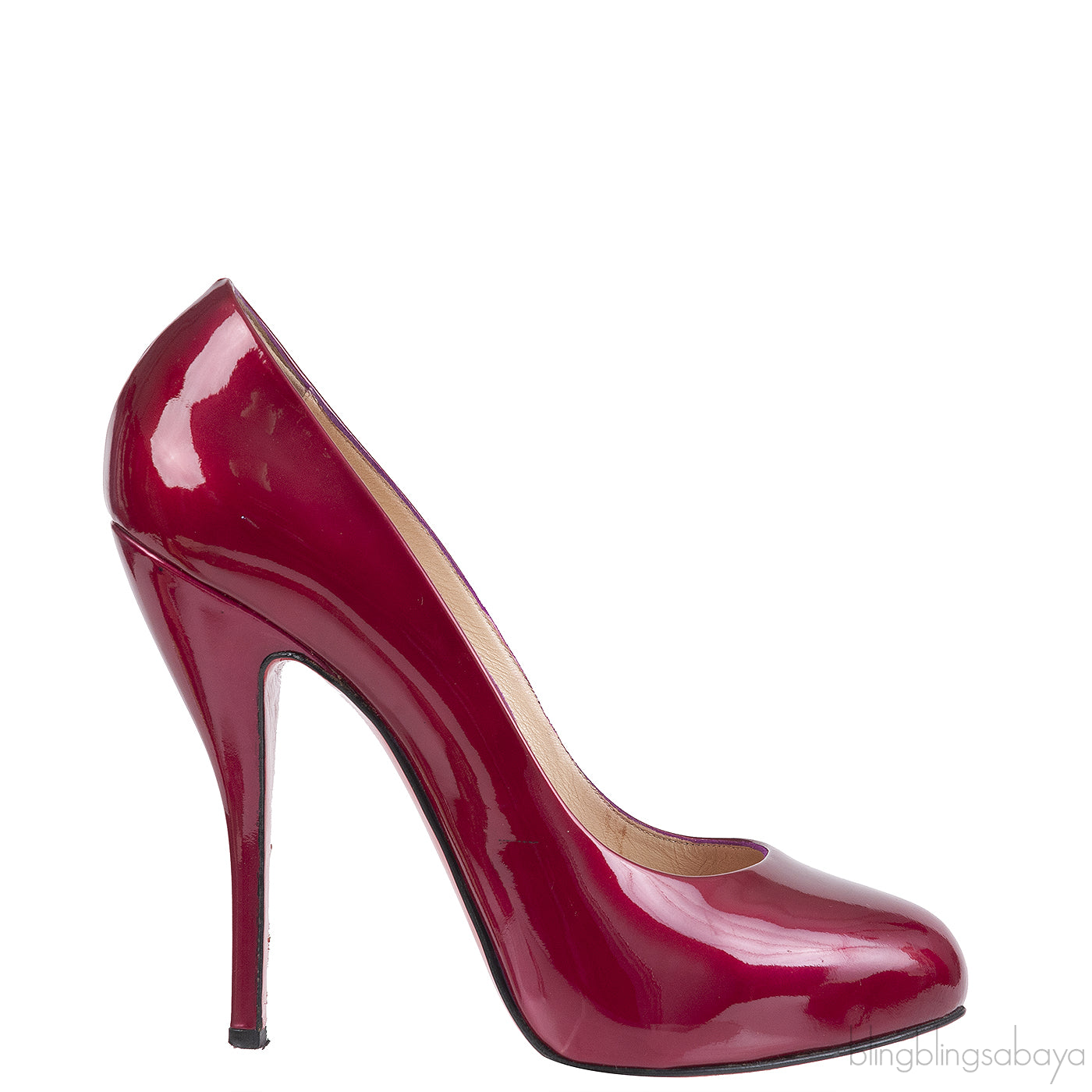 Christian Louboutin Feticha Cramberry Metal Patent Pump
