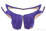 Purple Suede Slingback Pump