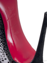 Follies Velvet-Dotted Mesh Pumps