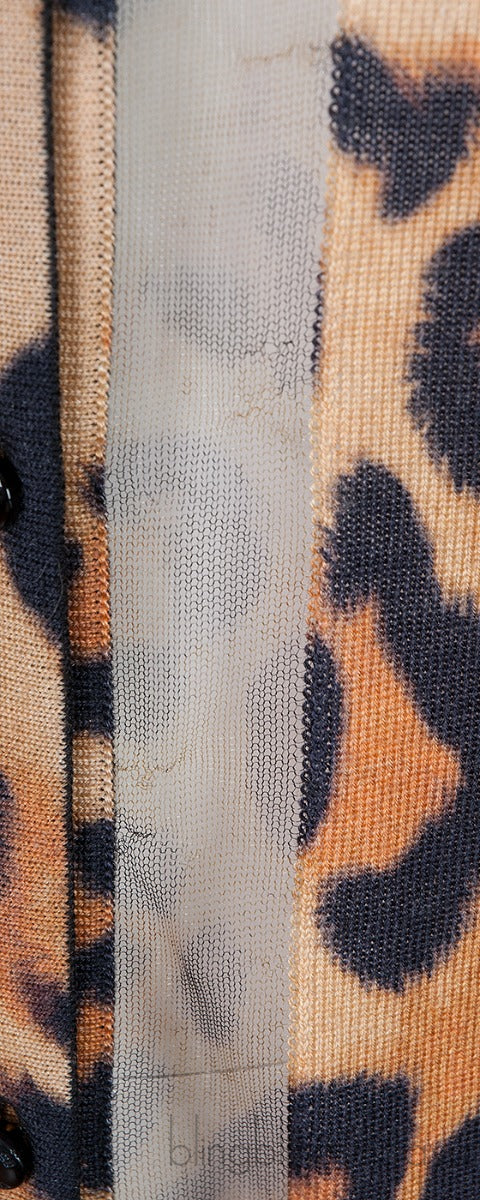 Leopard Print Knit Cardigan