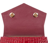 Leia Red Croc Print Mini Bag