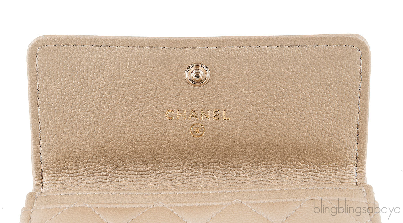 Gold Quilted Card Holder