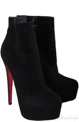 Black Suede Ankle Boots Heels