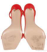 Orange Crystal Slingback Sandals