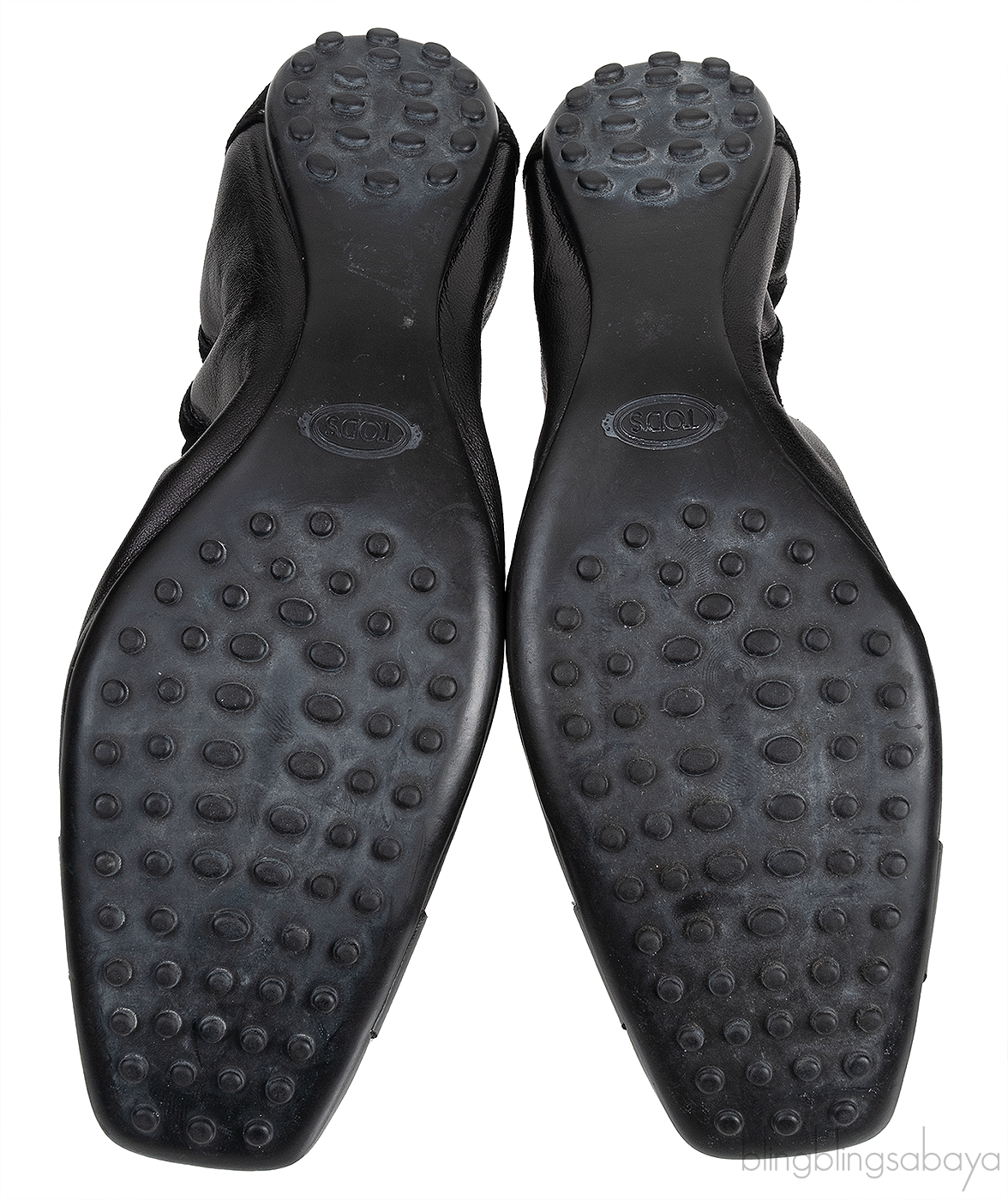 Tod\'s Black Loafer Elastic Ballet Flat