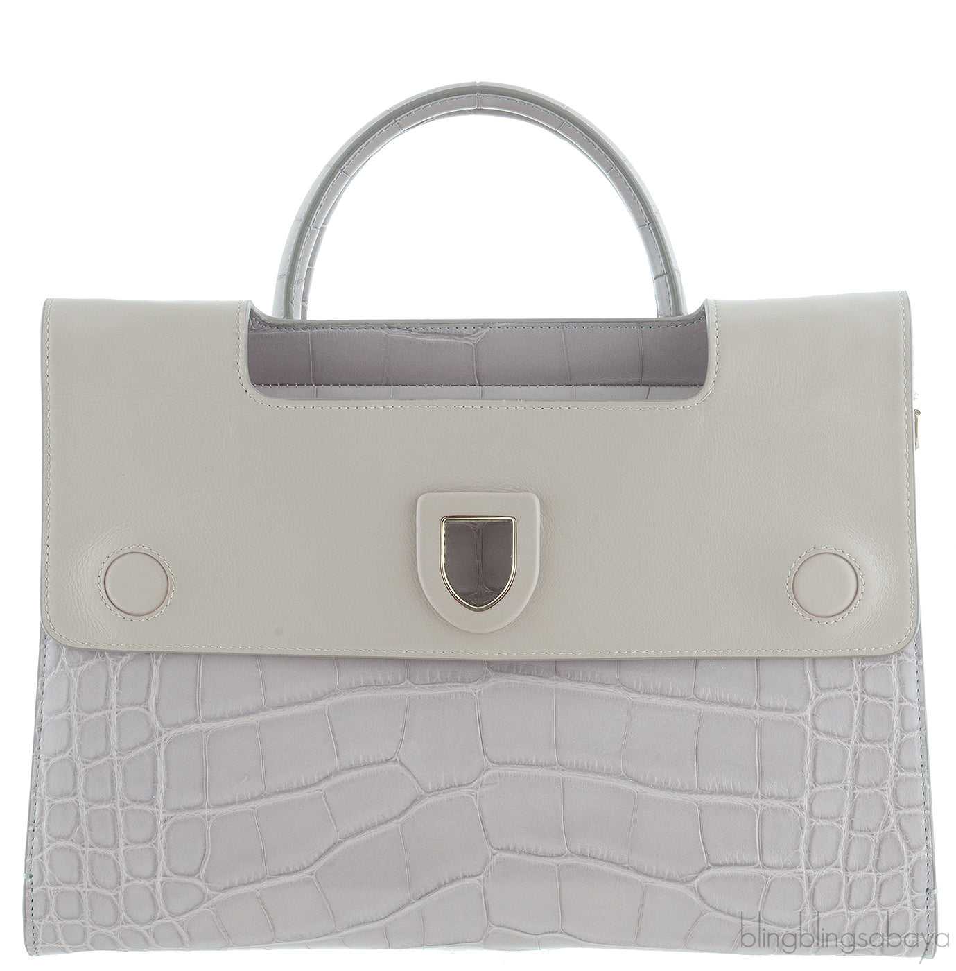 Diorever Grey Crocodile Medium Bag