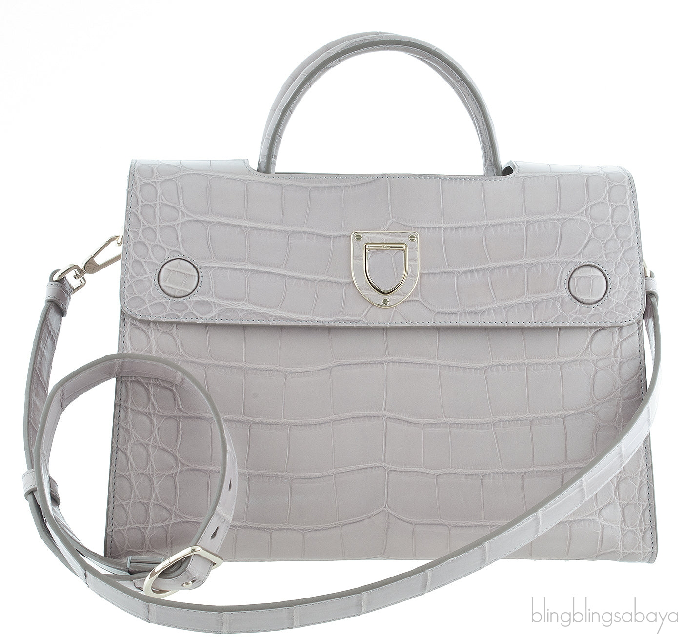 Diorever Grey Crocodile Medium Bag