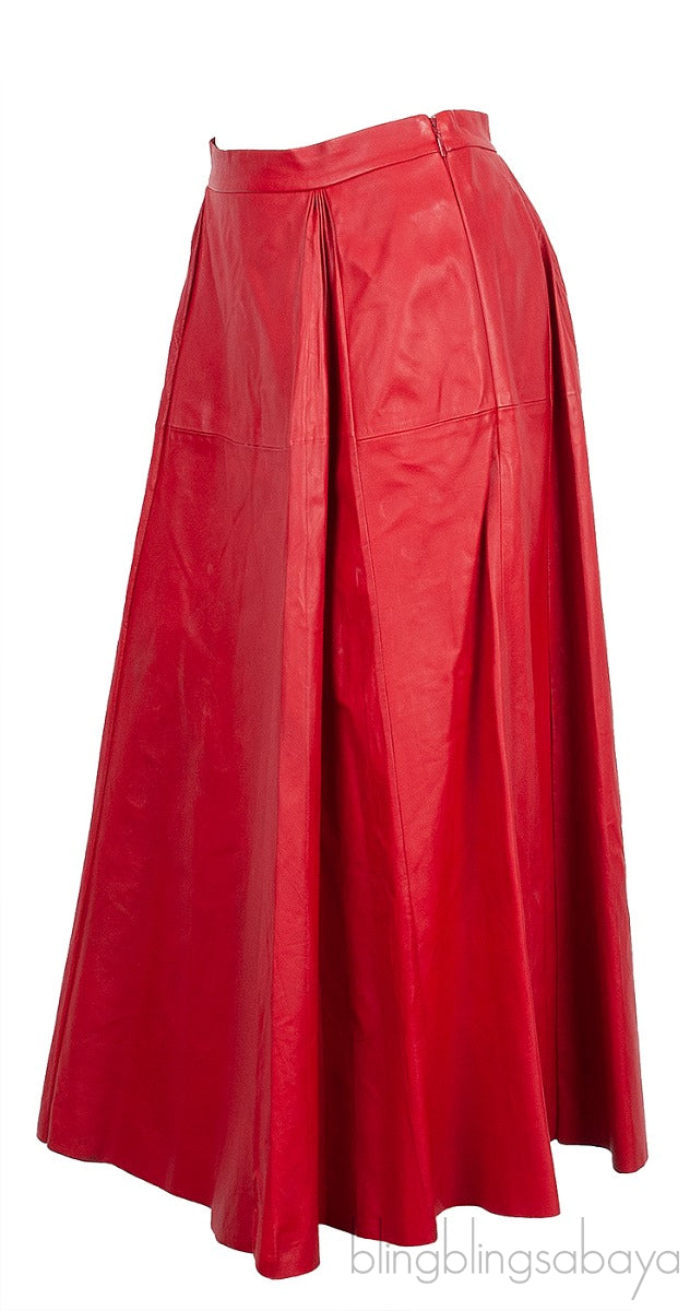 Red Leather Skirt