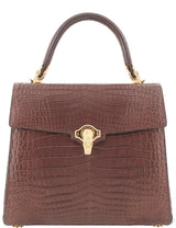 Signature Crocodile Brown Handbag