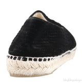 Chanel Velvet CC Cap Toe Espadrille